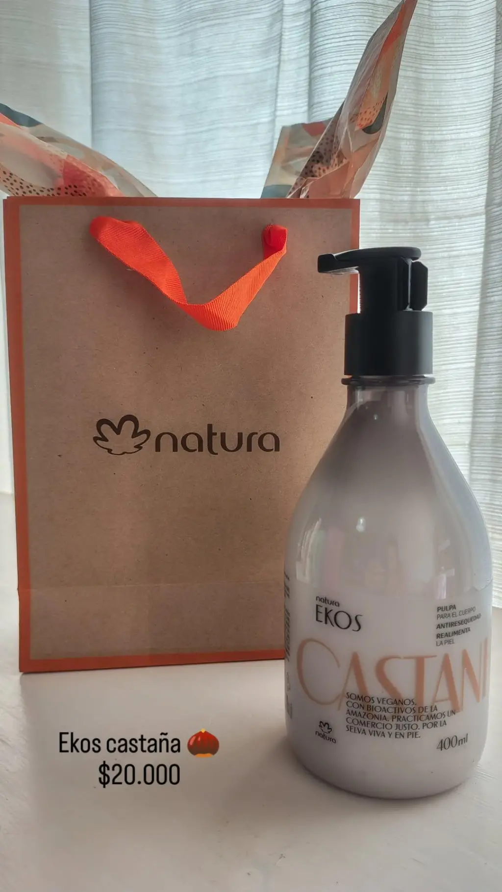 Hidratante corporal castaña antiresequedad natura