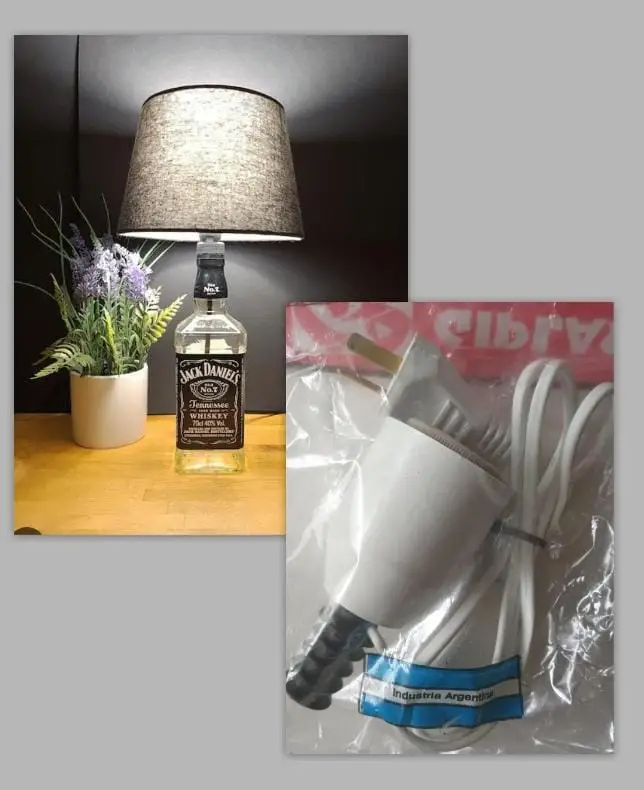 Cable arma Lámpara Botella