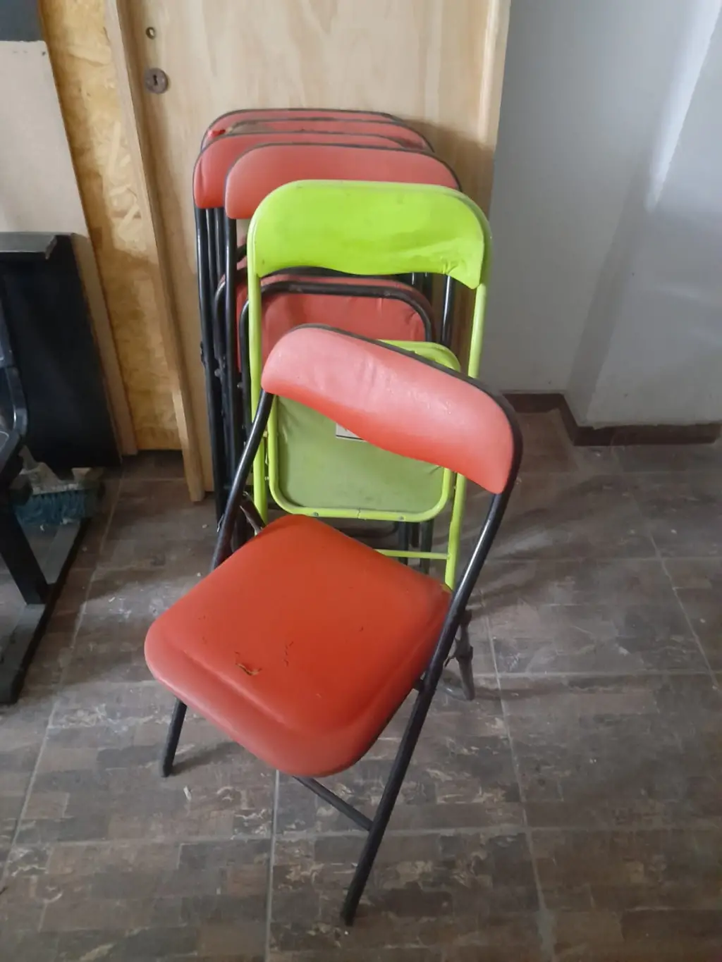 Banquetas Sillas Plegables caño y cuerina