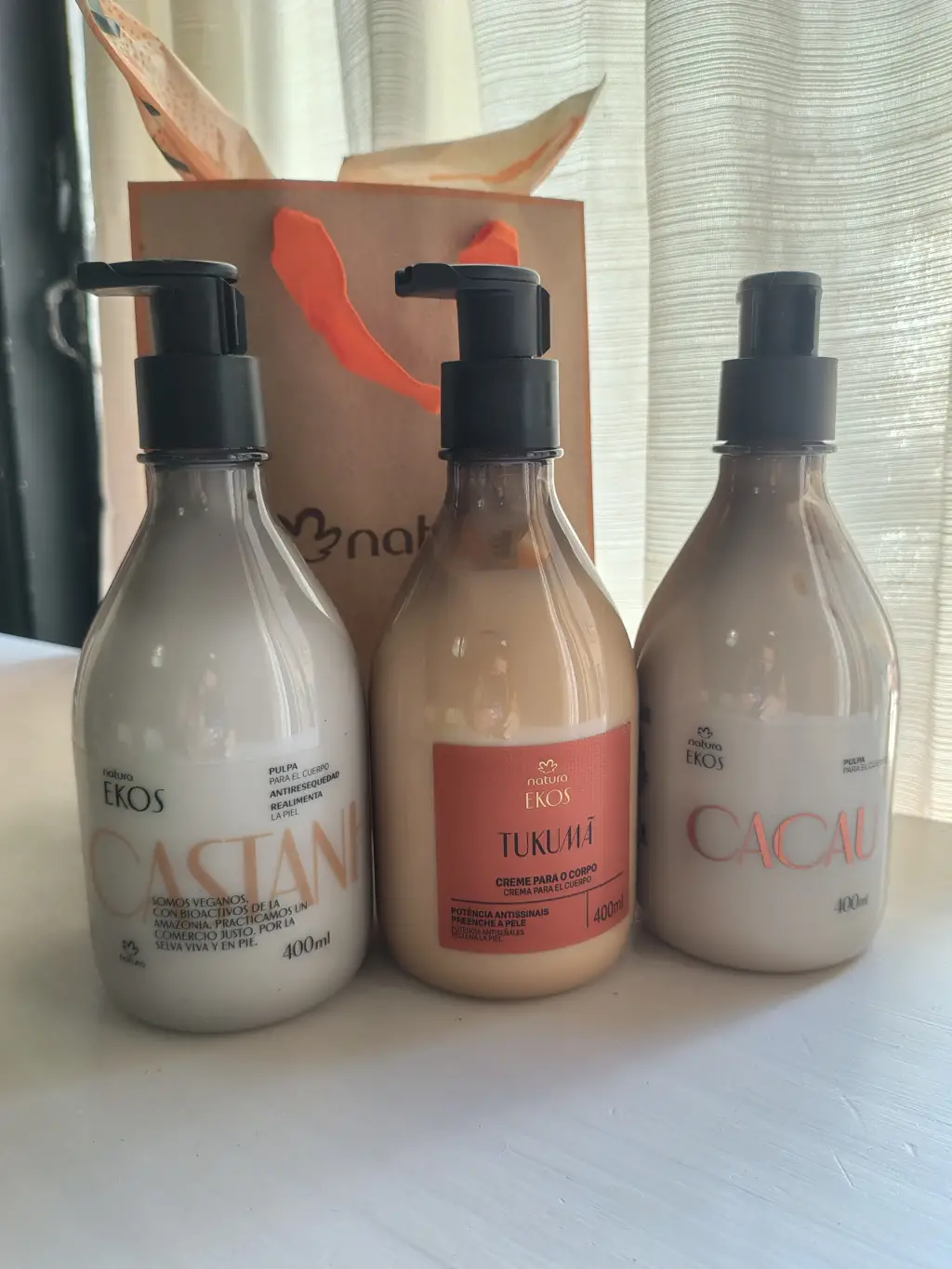 Kit 3 cremas hidratantes corporales natura ekos