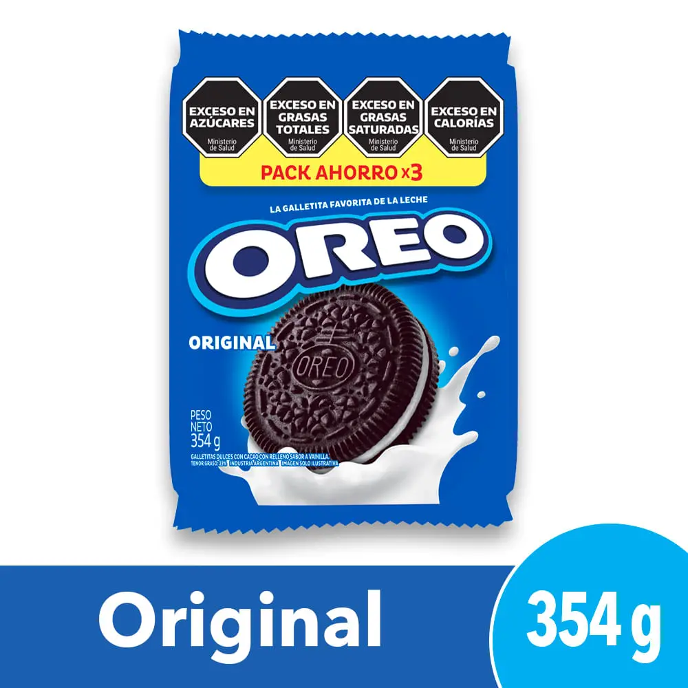 Galletitas Oreo Original Pack Ahorro x 3 (354g)