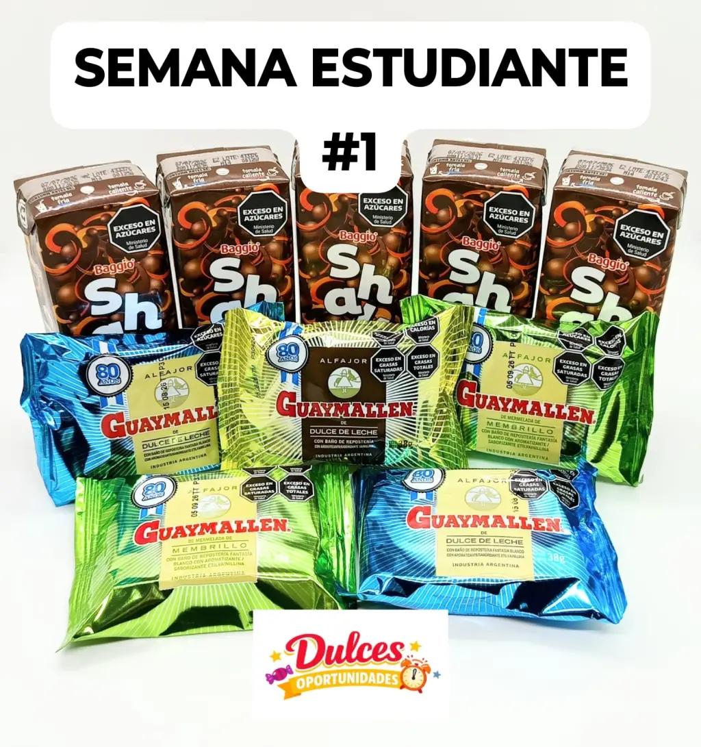 COMBO "Semana estudiante #1" Chocolatada Baggio Alfajores Guaymallén