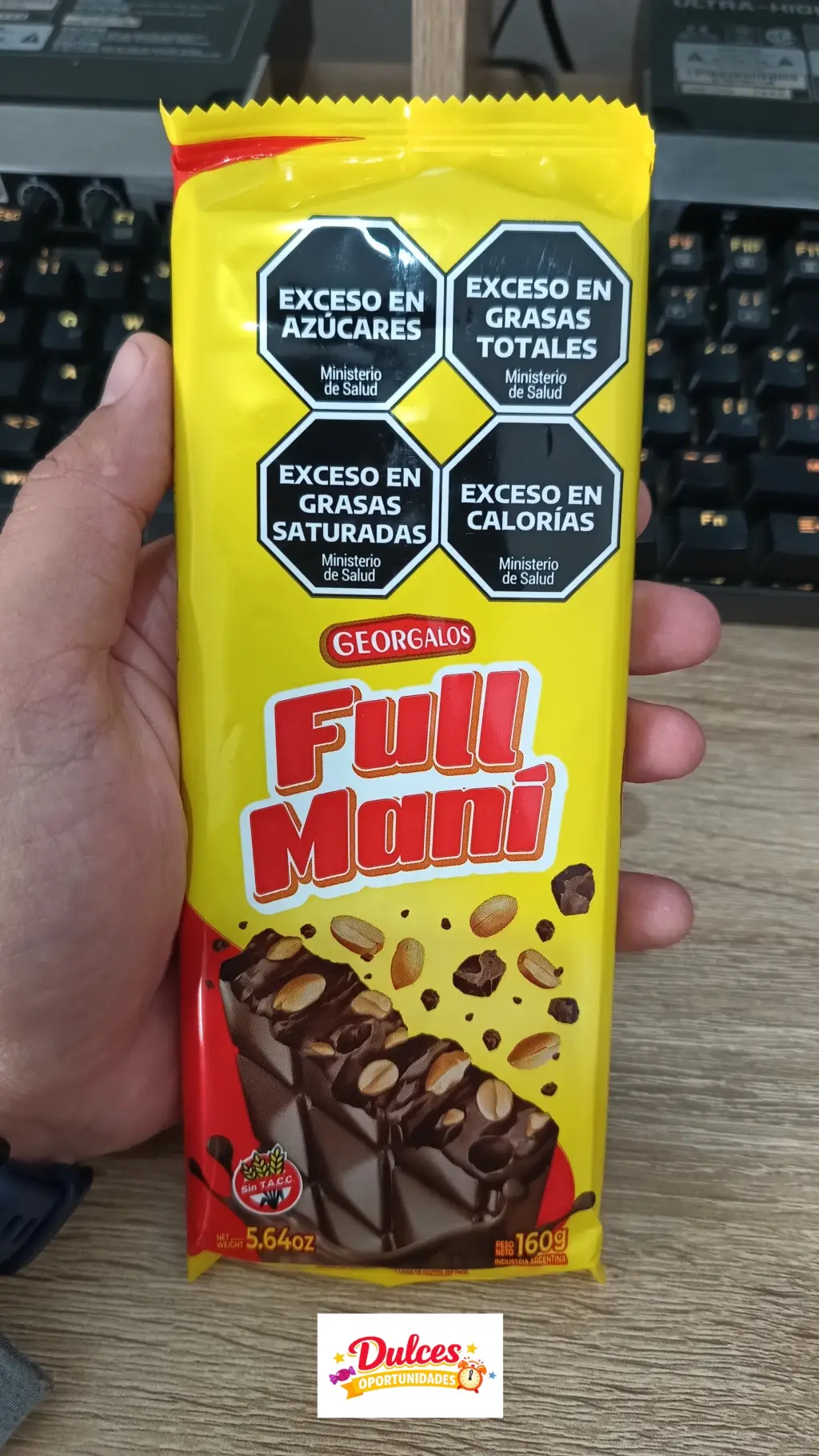 Chocolate con leche Full Maní 160g Georgalos
