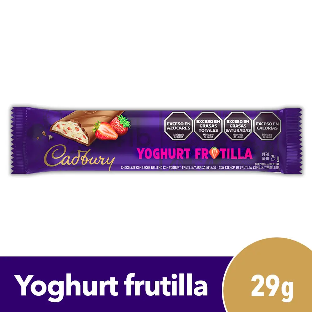 Chocolate con leche Cadbury Relleno Yoghurt Frutilla 29g