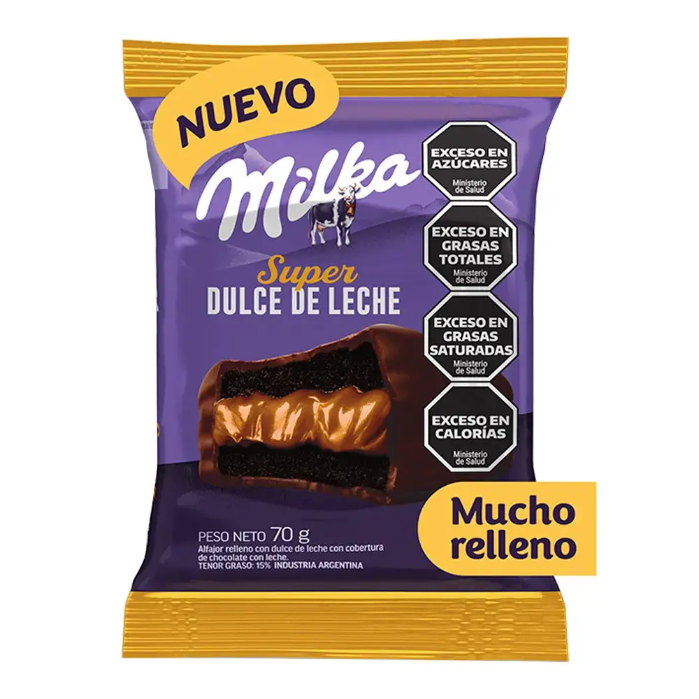 Alfajor Milka Súper Dulce De Leche 70g