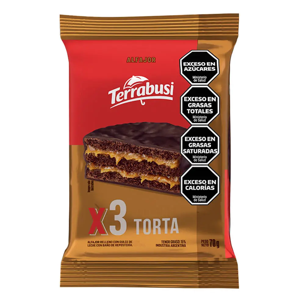 Alfajor Triple Terrabusi Torta 70g