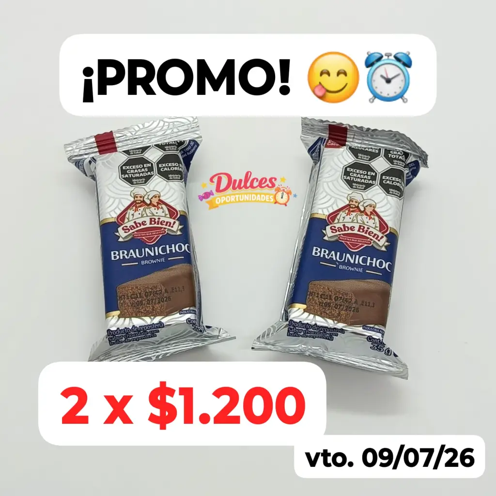 Brownie de chocolate Braunichoc 35g