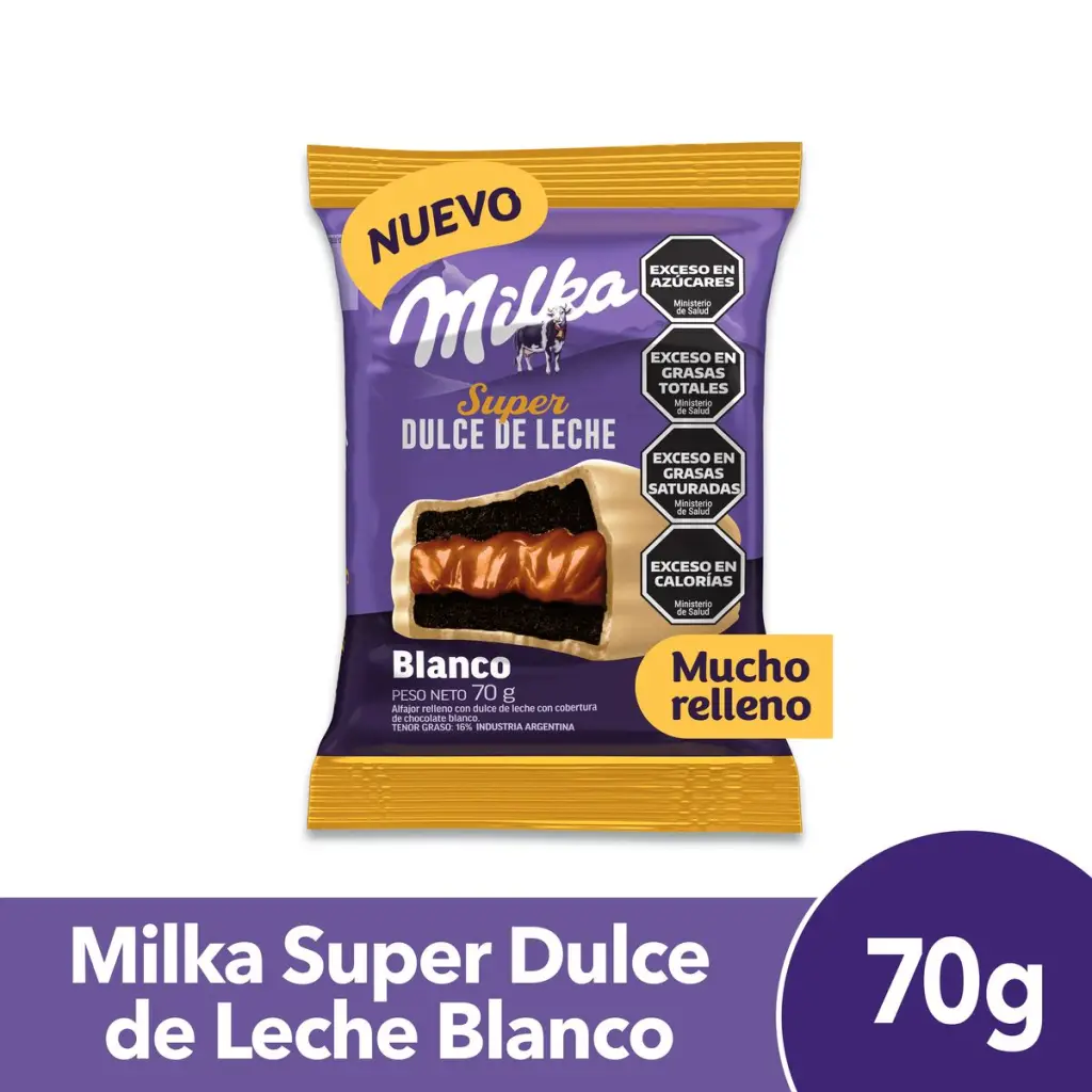 Alfajor Milka Super Dulce de Leche Blanco 70g