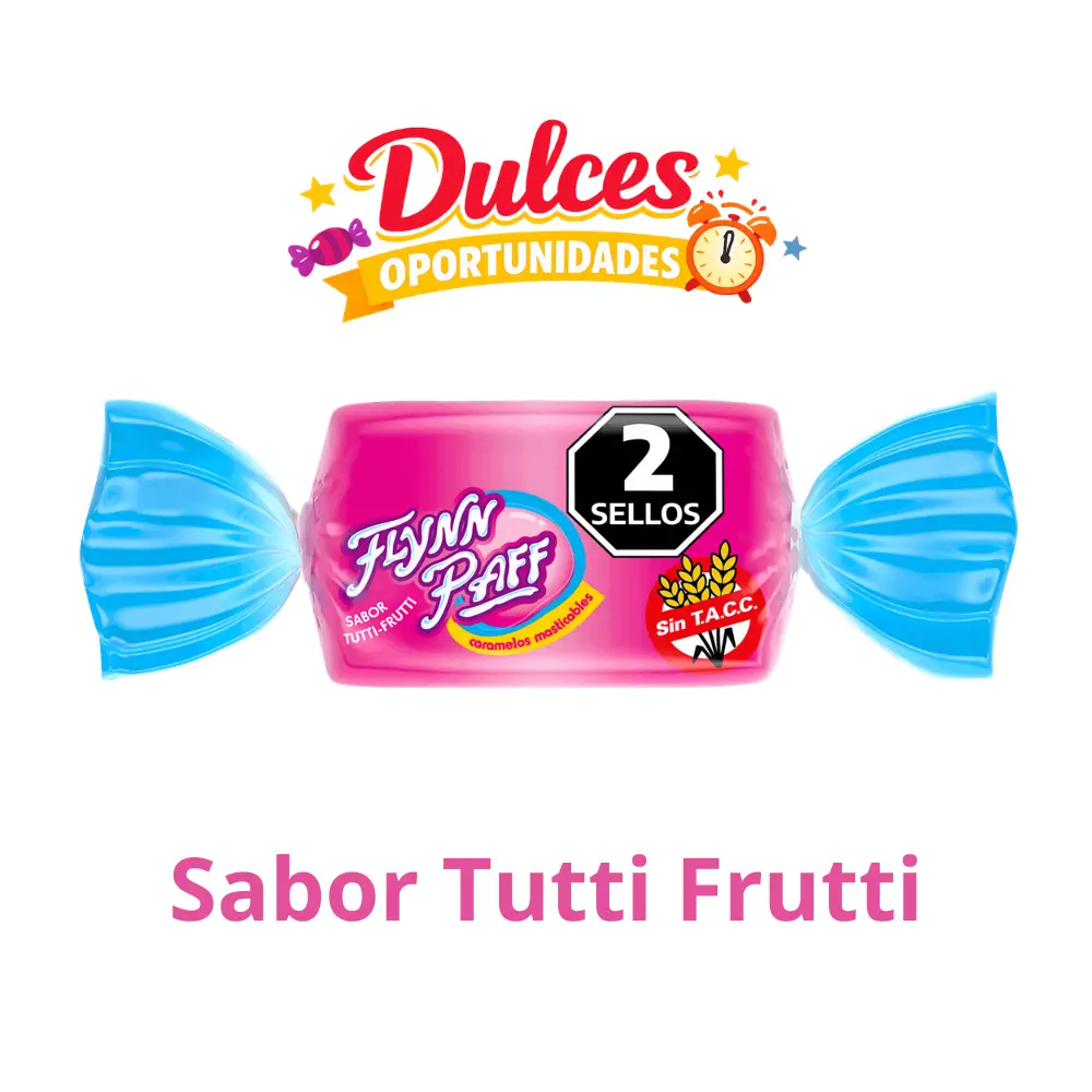 Caramelo masticable Flynn Paff Sabor Tutti Frutti 8g
