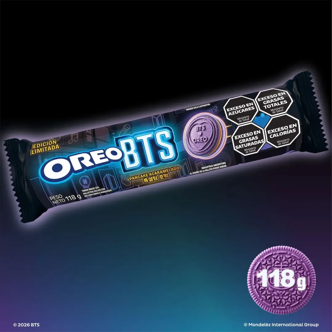 Galletitas Oreo BTS Edición Limitada sabor Pancake Acaramelado 118g