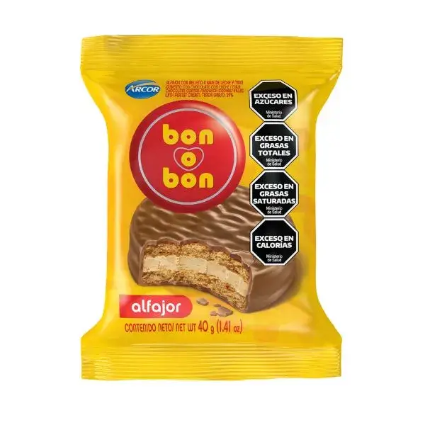 Alfajor Bon o Bon Negro simple 40g