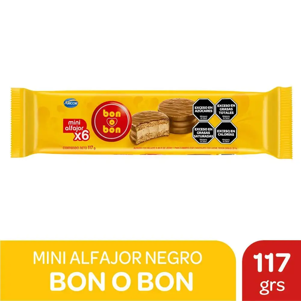 Mini alfajores x6 Bon o Bon 117g