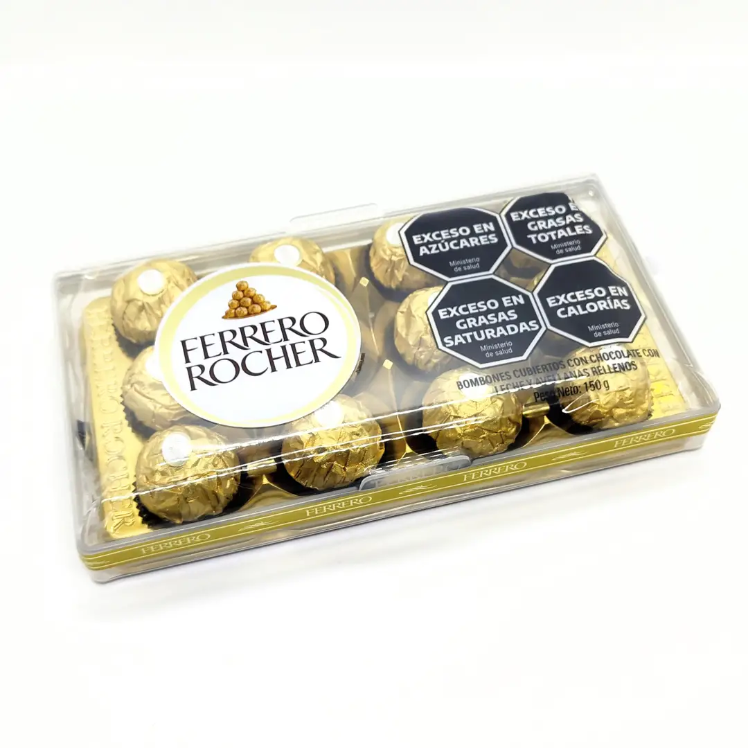 Bombones Ferrero Rocher estuche de 12 unidades 150g