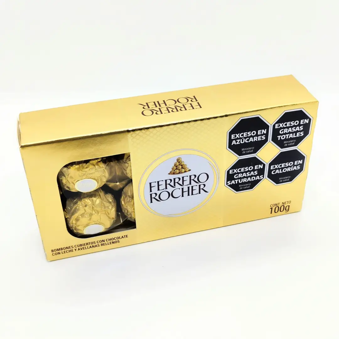 Bombones Ferrero Rocher estuche de 8 unidades 100g