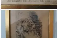 Cuadritos con replicas de dibujos de Leonardo da Vinci