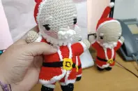 Muñecos tejidos Amigurumi Papá Noel.