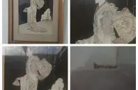 Cuadro en Tinta China de Geisha Japonesa