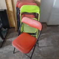 Banquetas Sillas Plegables caño y cuerina