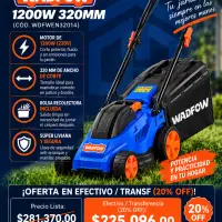 CORTADORA DE CÉSPED ELÉCTRICA 1200W WADFOW 320 MM (CÓD. WDFWEN32014)