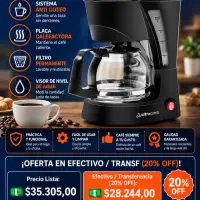 Cafetera Eléctrica De Goteo Cód. CA 2203 - Jarra De Vidrio Y Sistema Antigoteo