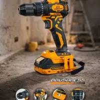 Taladro Atornillador Percutor Inalámbrico Lüsqtoff 18V Cód. TIL45-8BK - 45 Nm Con Maletín