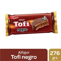 ¡OFERTA! Alfajor Tofi Negro pack de 6 unidades 276g